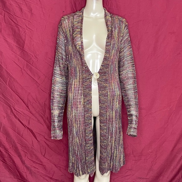 Krazy Kat Long Pleated Net Cardigan XXL - Picture 5 of 6